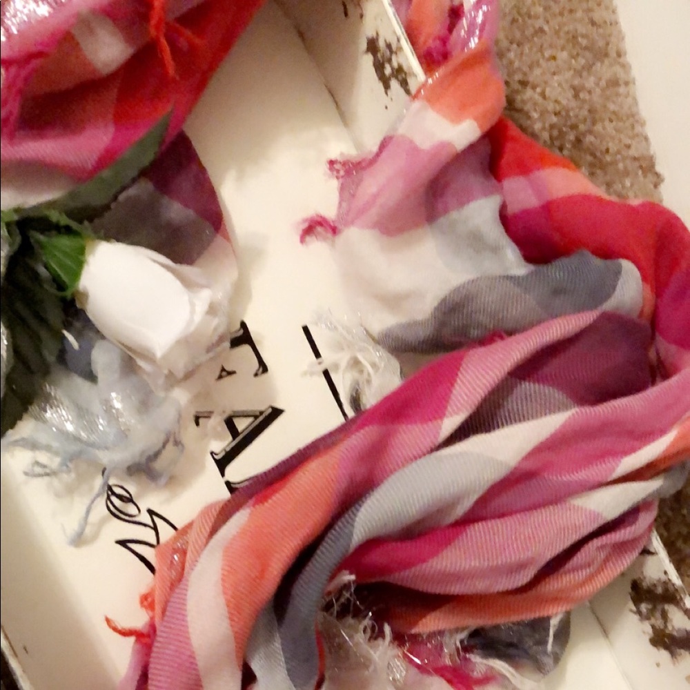 Pink Metallic Scarf
